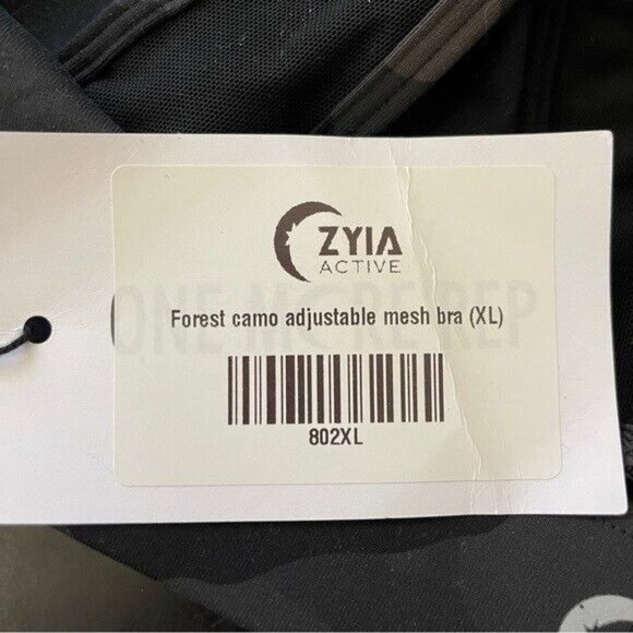 ZYIA FOREST CAMO ADJUSTABLE MESH BRA SIZE XL - Picture 11 of 11